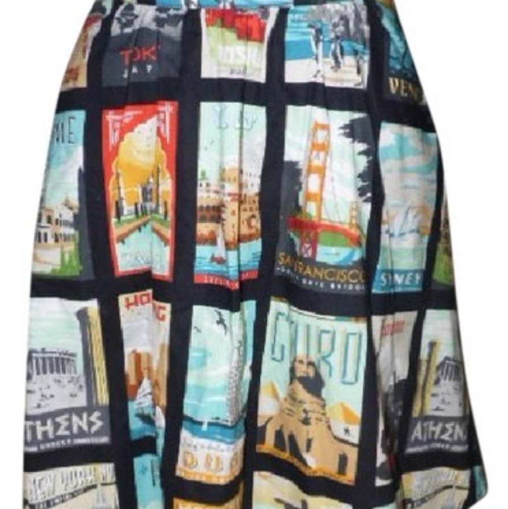 Around the World A Line Skirt